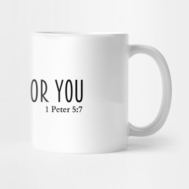 He cares for you 1 Peter 5:7 Christian by HisPromises